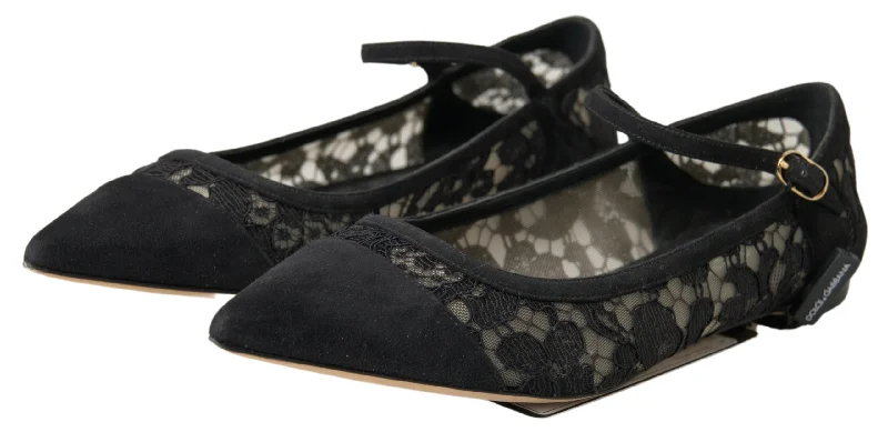 Flats near waterfront-Dolce & Gabbana Elegant  Lace Women's Flats