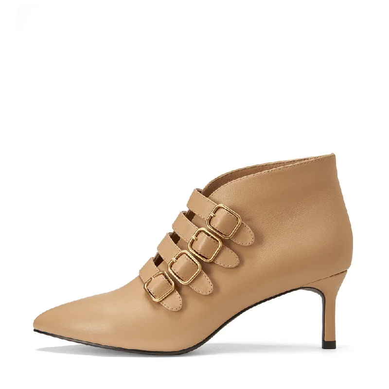 Boots with glass tread-Rhea Beige