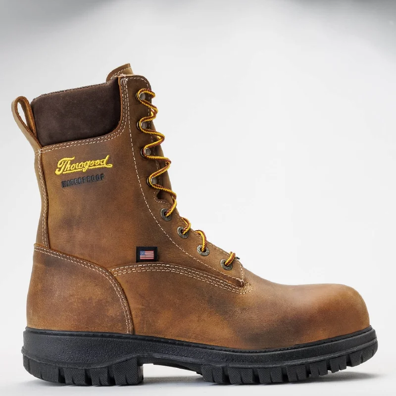 Boots with nearby buses-Thorogood Men's Genesis Waterproof EH Nano Comp Toe Work Boot