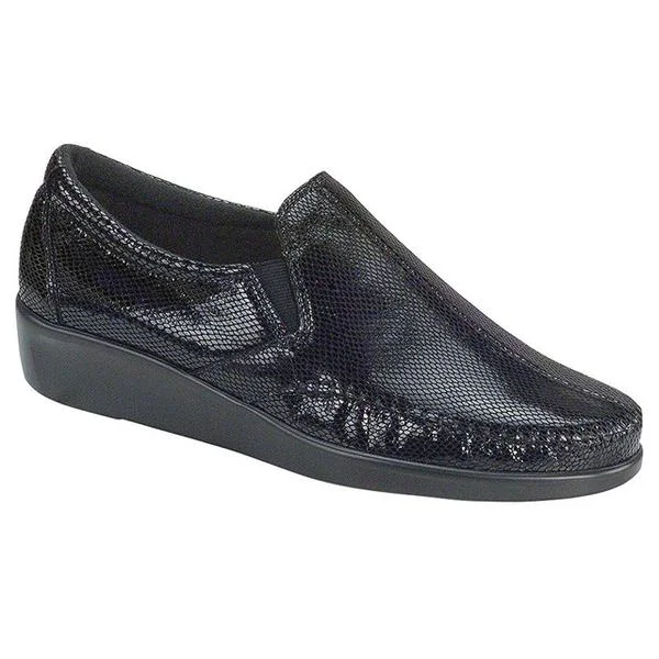 Loafers for casual wear-SAS Dream Loafer Black Snake (Women's)