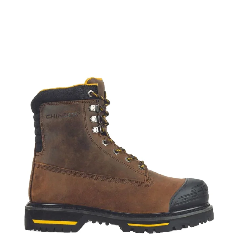 Boots with designer look-Chinook Footwear Men's Tarantula 8" Steel Toe Work Boot_Brown