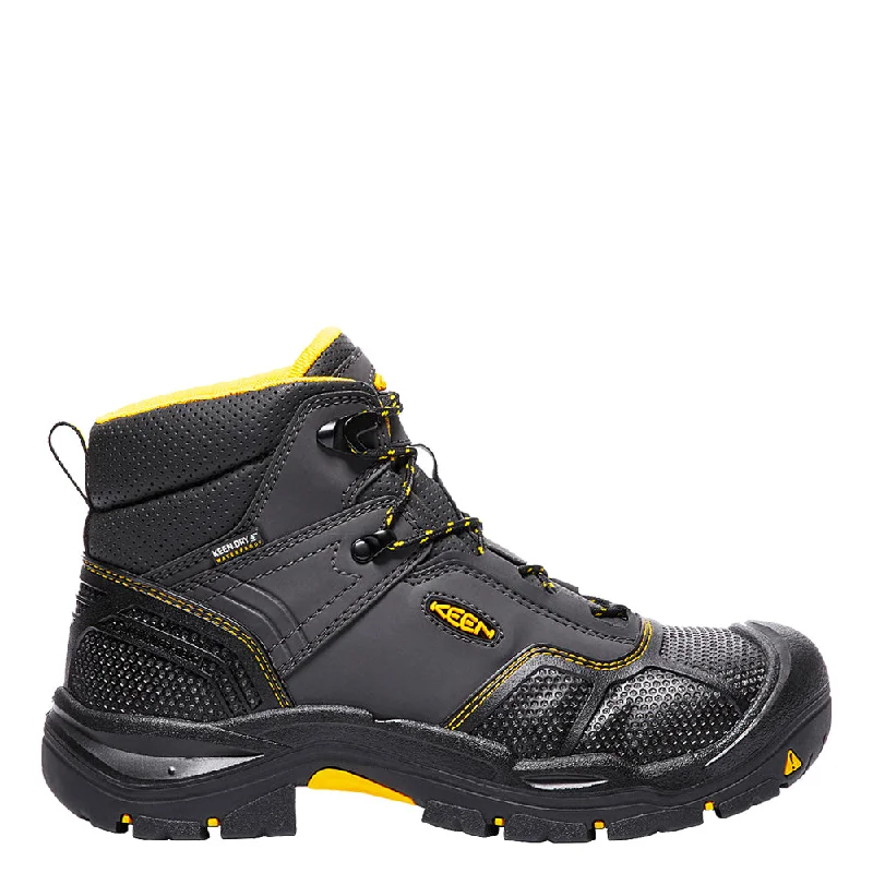 Boots for budget feet-KEEN Utility Men's Logandale Waterproof Steel Toe Work Boot