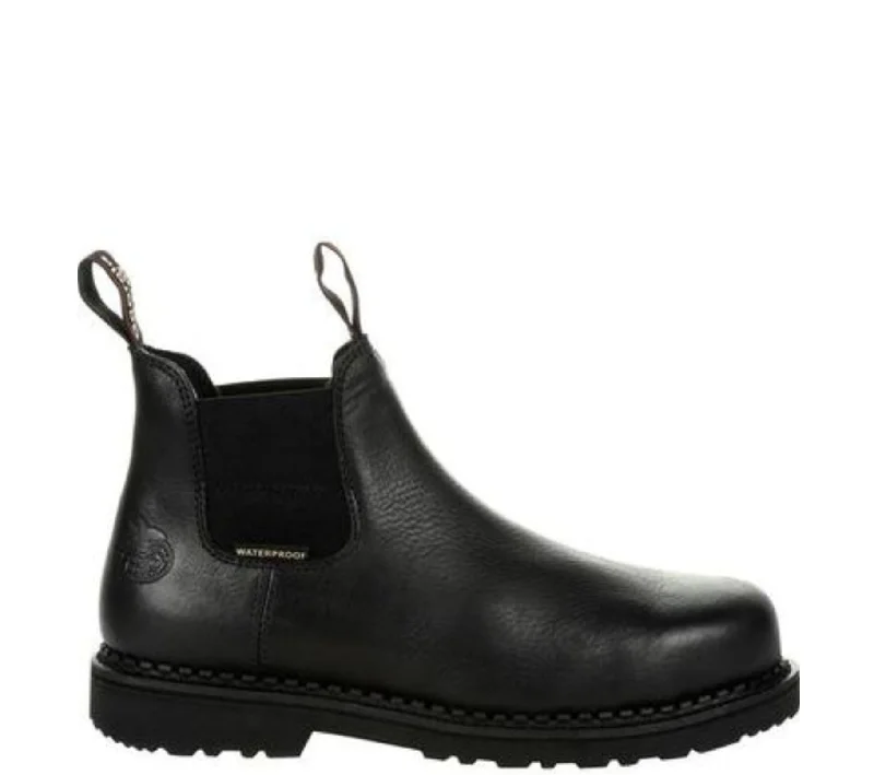 Boots with spa soles-Georgia Giant Men's REvAMP 6" Waterproof EH Soft Toe Chelsea Boot