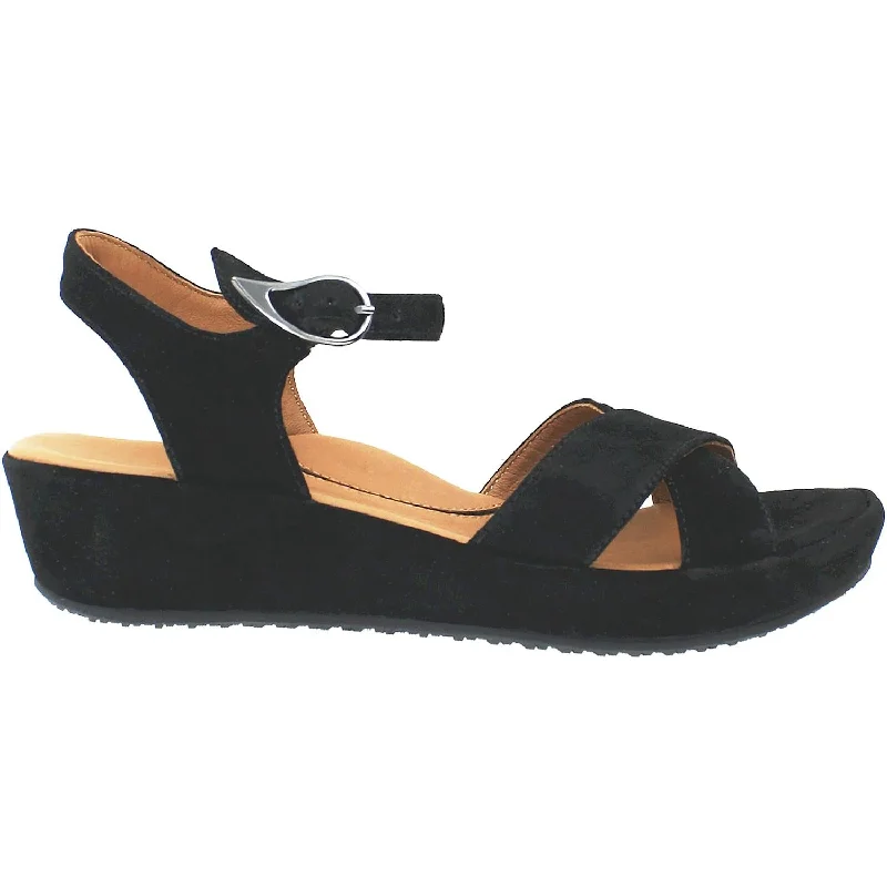 Women's L'Amour Des Pieds Casimiro Black Kid Suede