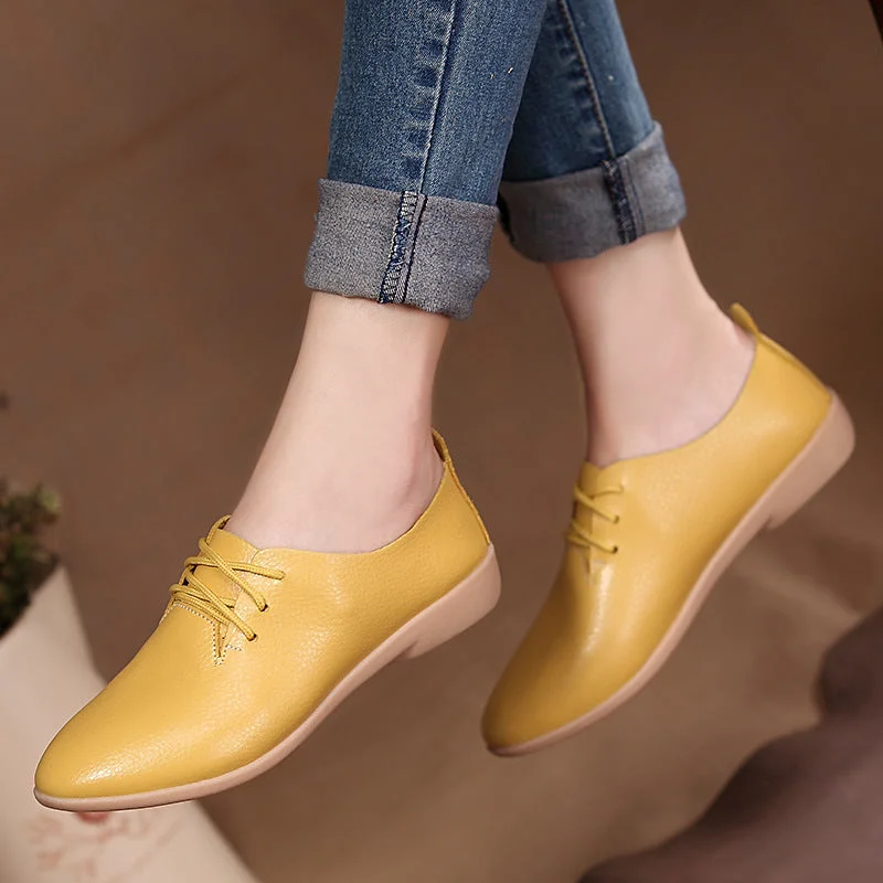 Flats near tech scenes-Women flats 2019 single oxford shoes fall women shoes flats leather mom solid color casual loafers shoes woman tenis feminino