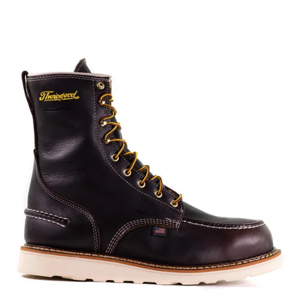 Boots for lone travelers-Thorogood Men's 1957 Series MAXWear Wedge Moc-Toe Waterproof 8³ Soft Toe Work Boot