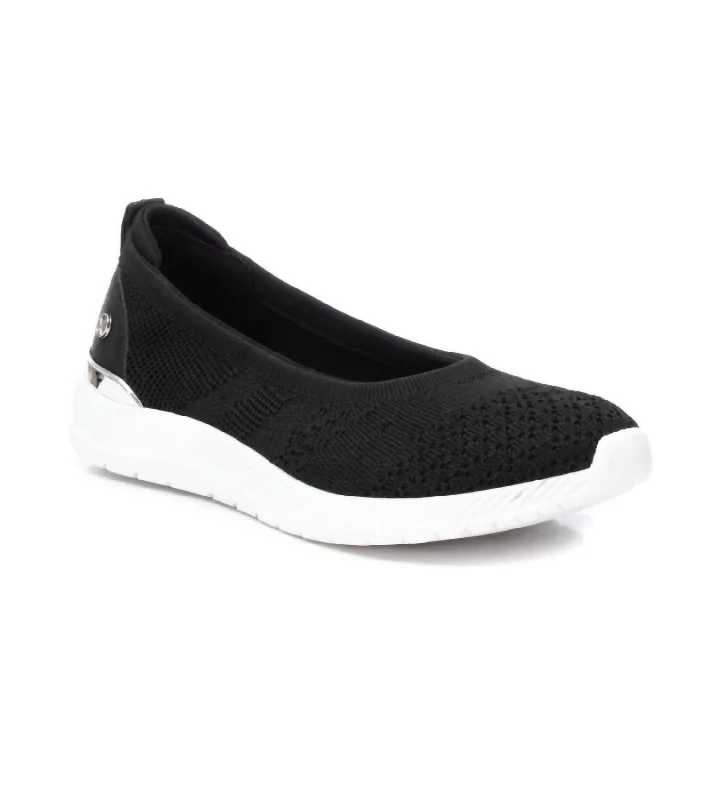 Flats with modern fixtures-Women's Ballet Flats Shoes In Black