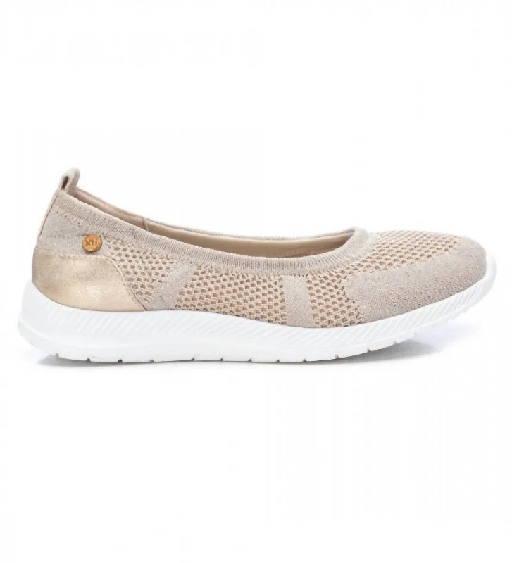 Flats near tech campuses-Women's Ballet Flats In Gold