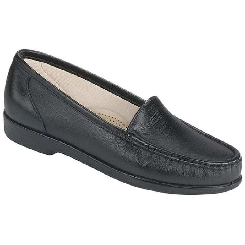 Loafers with flexible sole-SAS Simplify Loafer Black Leather (Women's)