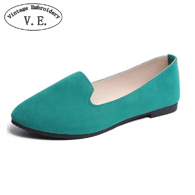 Flats near craft hubs-Plus Size Shoes Women Flats Candy Color Woman Loafers Spring Autumn Flat Shoes Women Zapatos Mujer Summer Shoes Size35-43