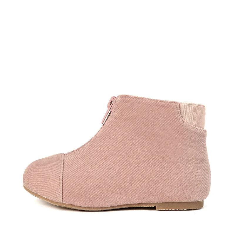 Boots with mood soles-Nicole Ribbed Velvet Pink