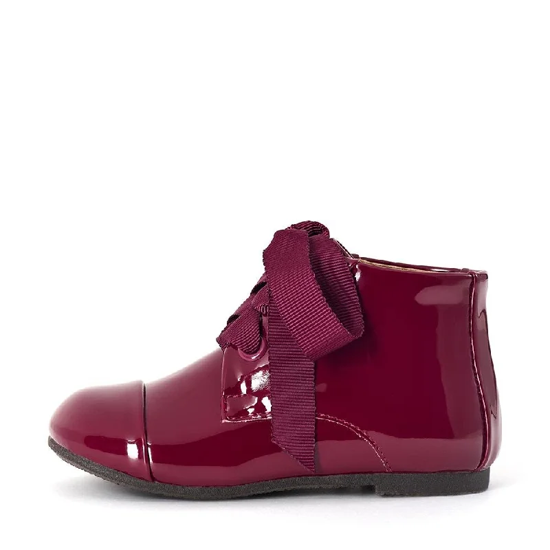 Boots with open soles-Jane PU Burgundy