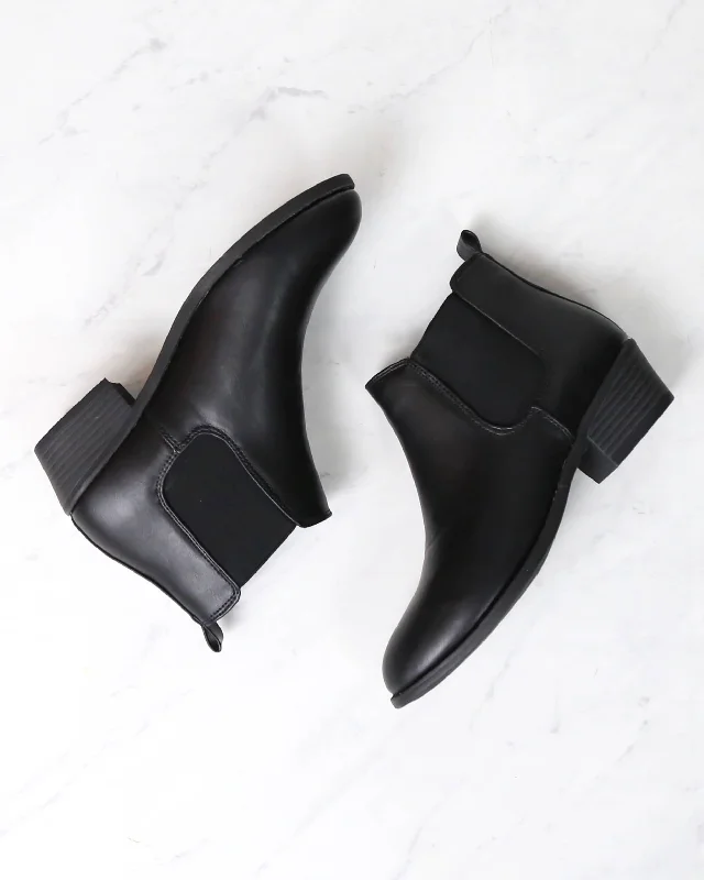 Boots long lasting-Ankle Chelsea Bootie in Black