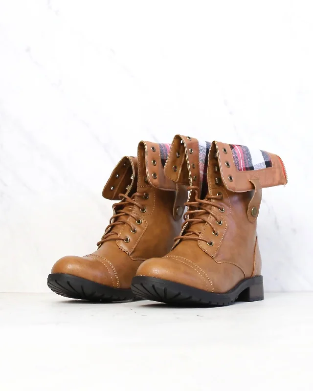 Boots near green parks-Final Sale - Adjustable Classic Combat Boots in Camel