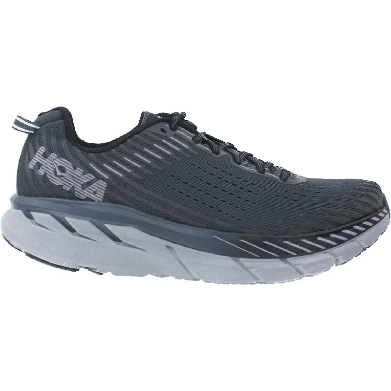 Athletic Shoes for Tight FitMen's Hoka One One Clifton 5 Anthracite/Dark Shadow Mesh