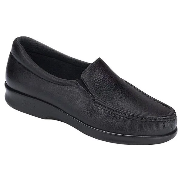 Loafers with casual flair-SAS Twin Loafer Black Leather (Women's)