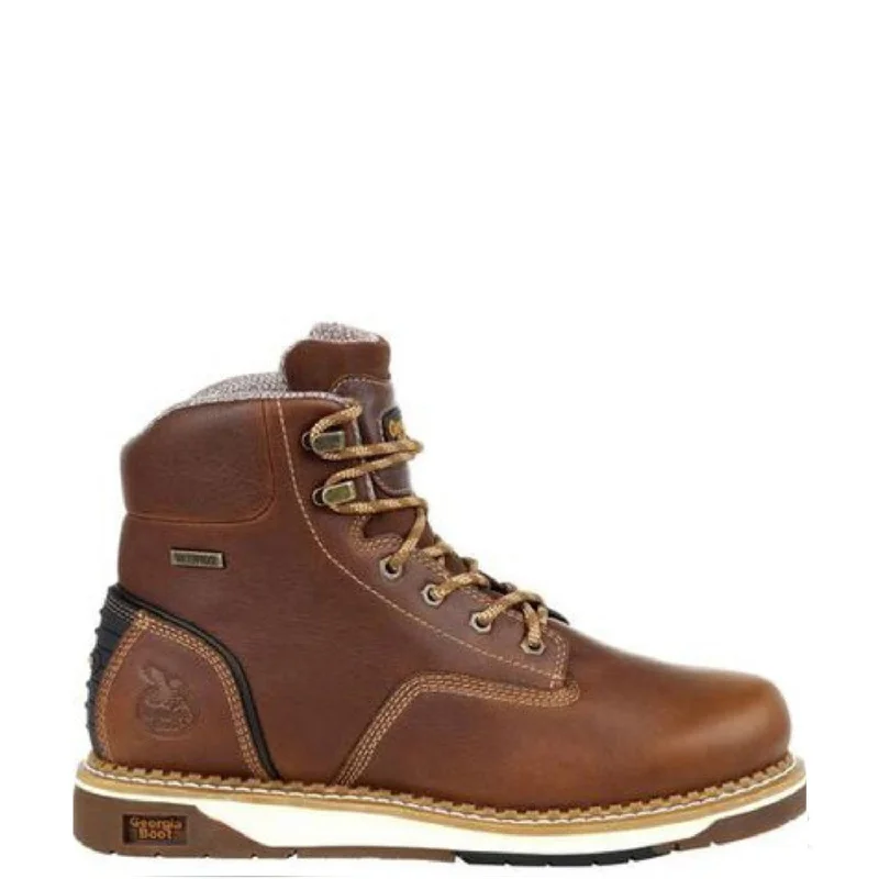 Boots near business parks-Georgia Boot Men's AMP LT 6" Waterproof EH Wedge Sole Steel Toe Work Boot