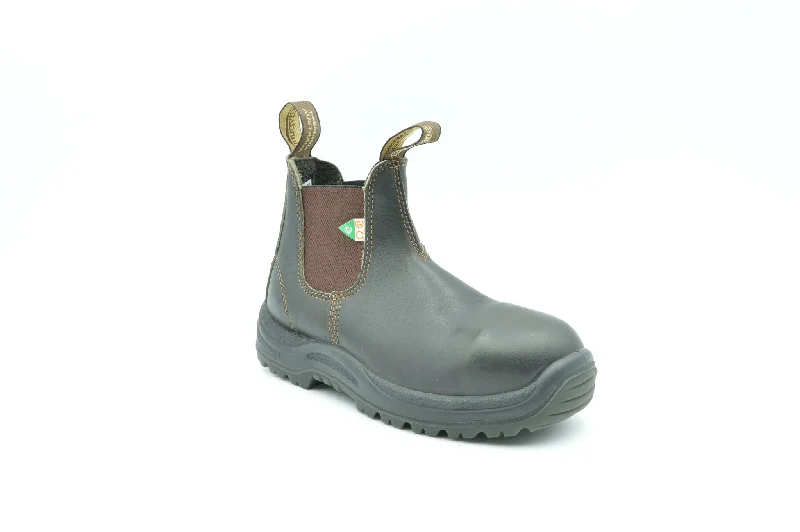 Boots for short trips-BLUNDSTONE 162 Work & Safety Boot Stout Brown (CSA)