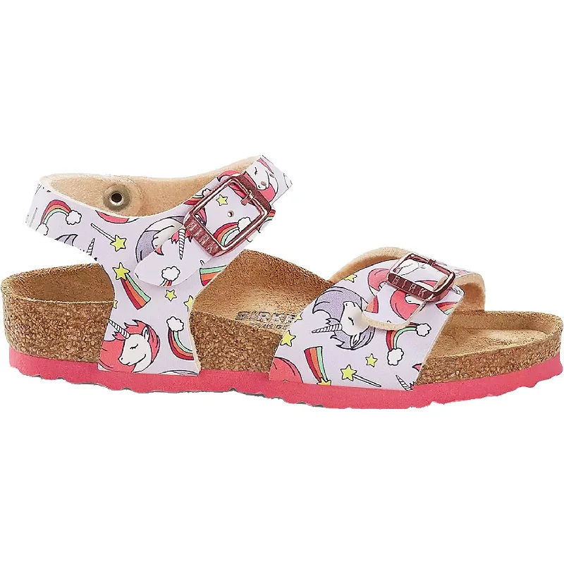 Kids' Birkenstock Rio Unicorn Pink Birko-Flor