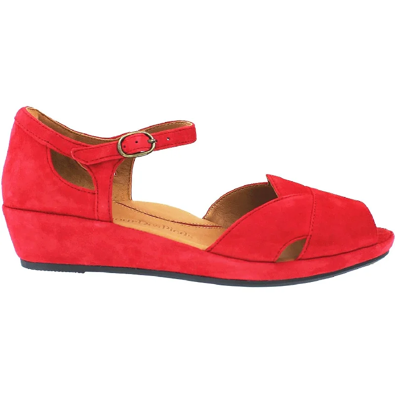 Women's L'Amour Des Pieds Betterton Red Kid Suede