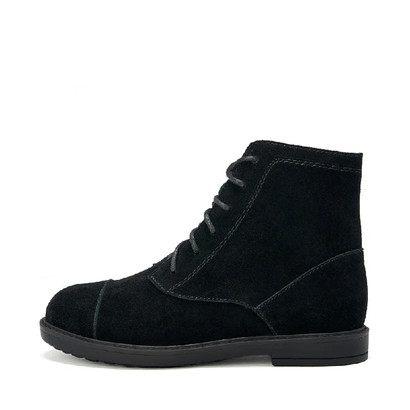 Boots with quiet grip-Thomas Suede Black