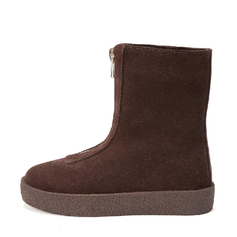 Boots near game fields-Leah Suede High Chocolate