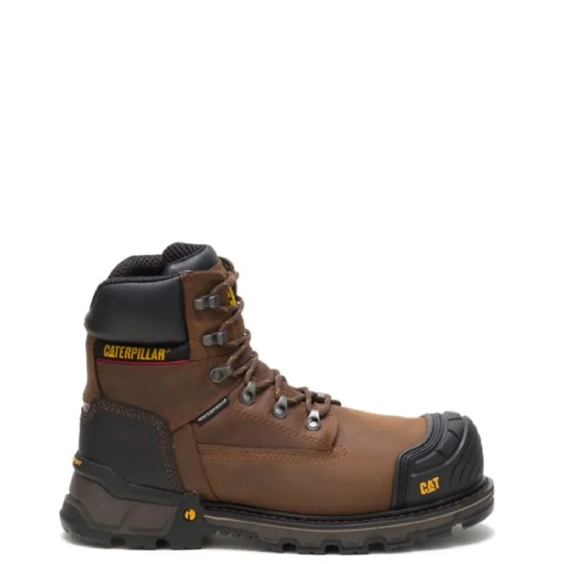 Boots for urban families-CAT Men's Excavator 6" Waterproof Comp Toe Work Boot