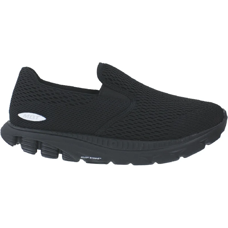 Athletic Shoes for BeginnersMen's MBT Speed 17 Slip-On Running Shoe Black Mesh