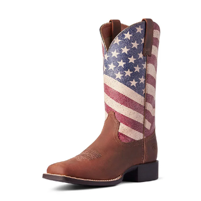 Boots with nearby dining-Ariat Women's Round Up Patriot Western Boot