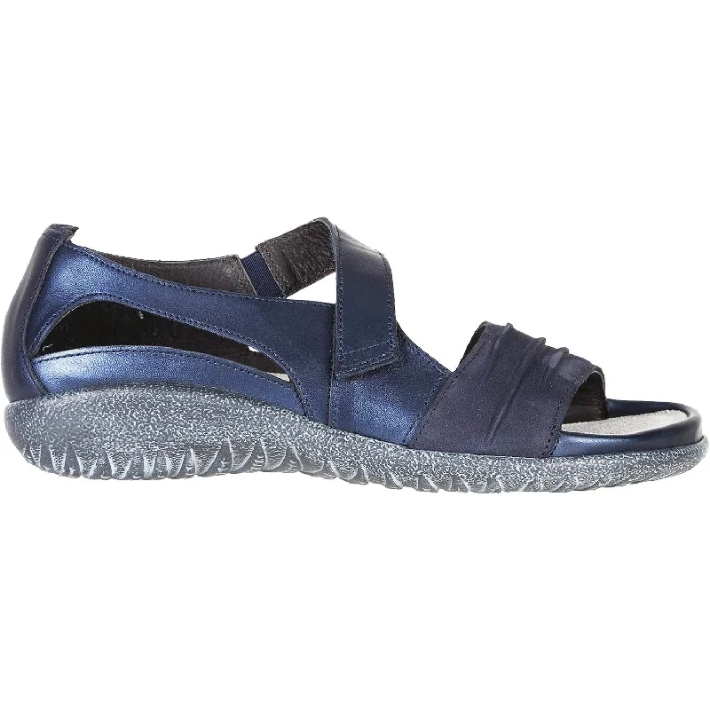 Women's Naot Papaki Polar Sea/Navy Velvet Leather/Nubuck