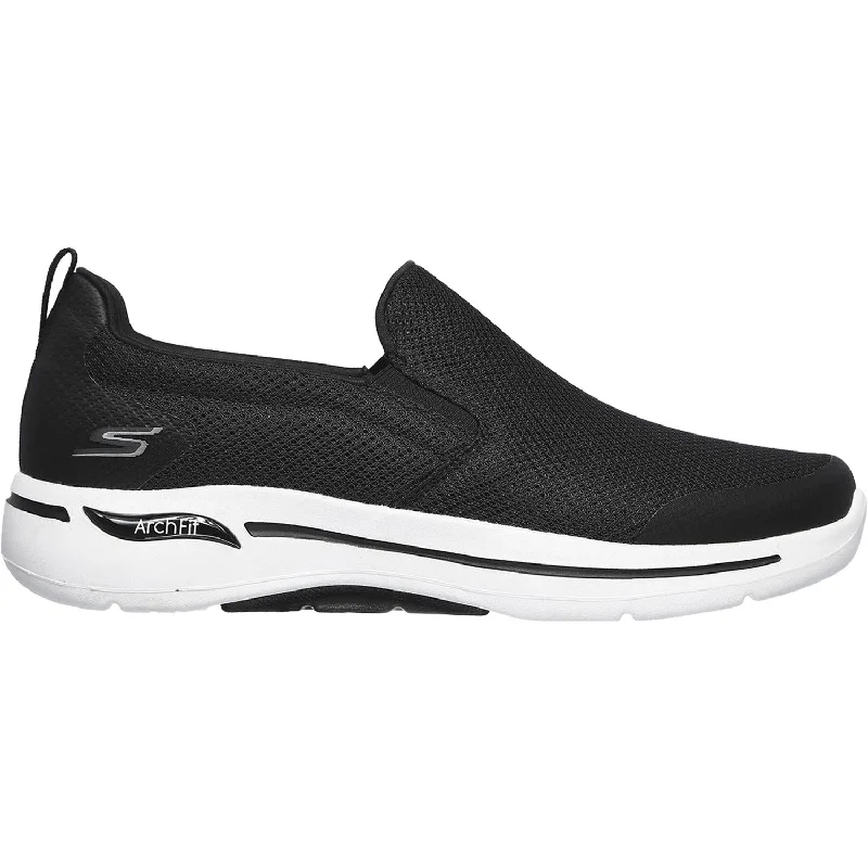 Athletic Shoes for Young KidsMen's Skechers GOwalk Arch Fit Togpath Black Knit Fabric Mesh