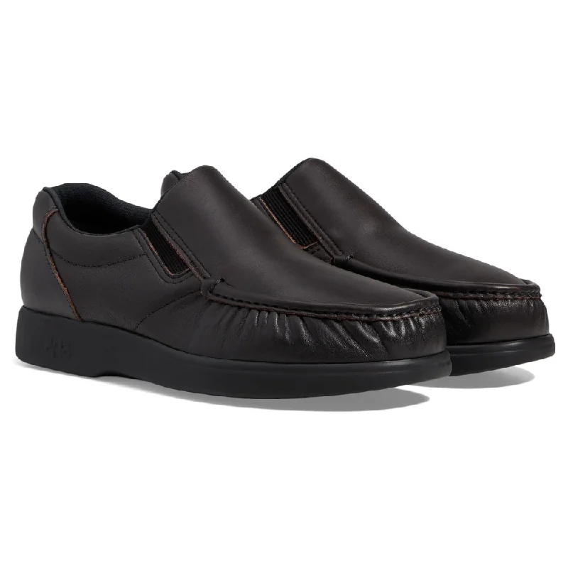 Loafers with leather trim-SAS Side Gore Cacao Leather Loafer (Men's)