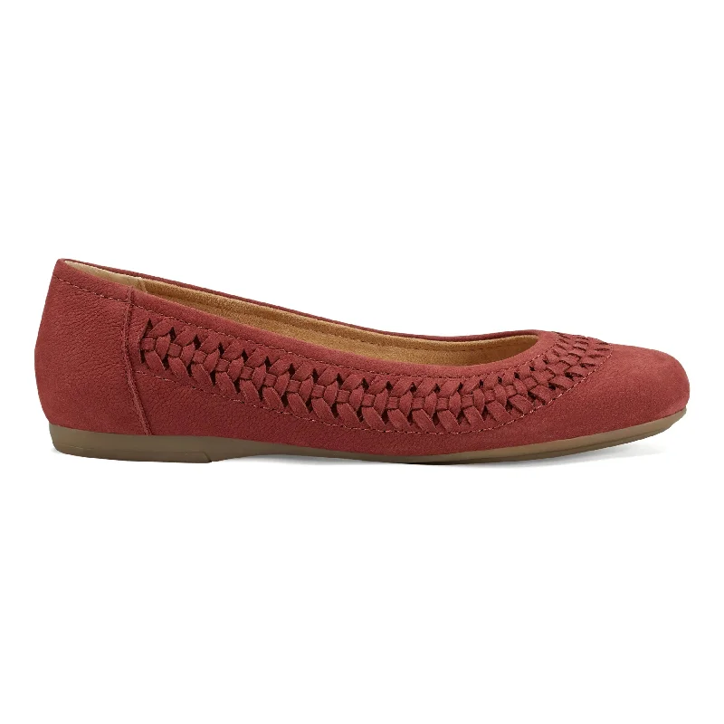 Flats with walk-in closet-Jett Woven Round Toe Slip-on Dress Flats