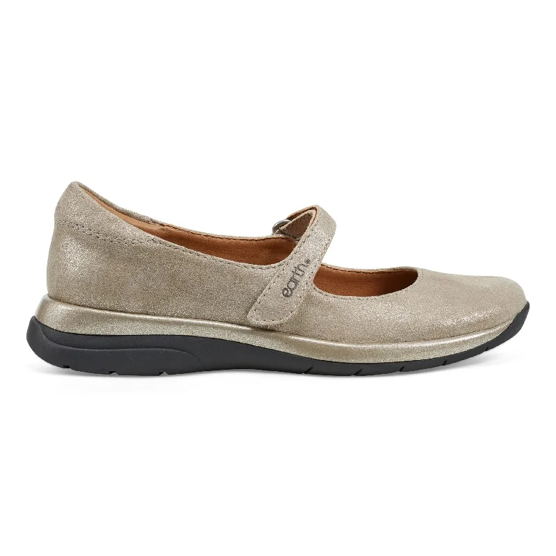 Flats for seniors-Tose Lug Sole Square Toe Casual Ballet Flats