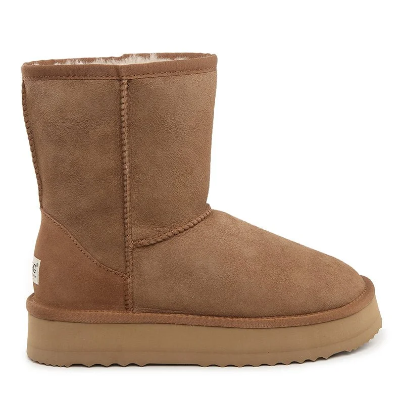 Boots with cozy lining-UGG Platinum Short Platform Boot