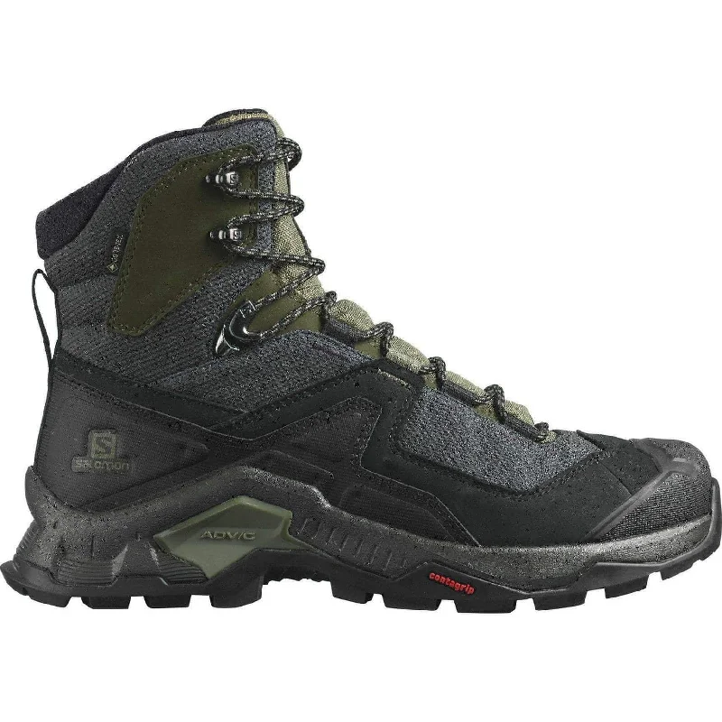 Boots for active families-Salomon Quest Element GORE-TEX Mens Walking Boots - Black