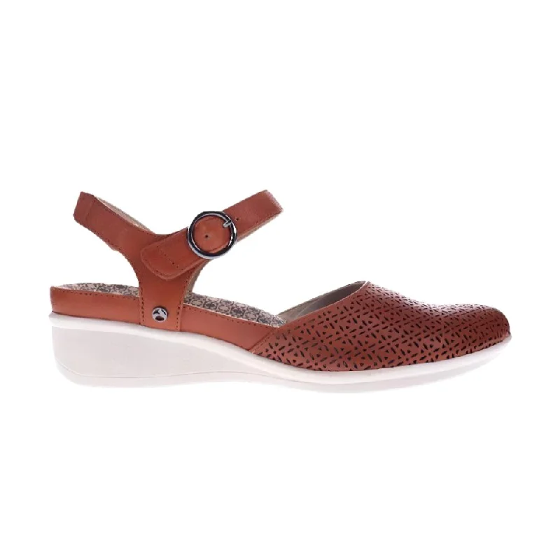 Revere Women's Calabria Orthotic Closed Toe Sandals Cognac