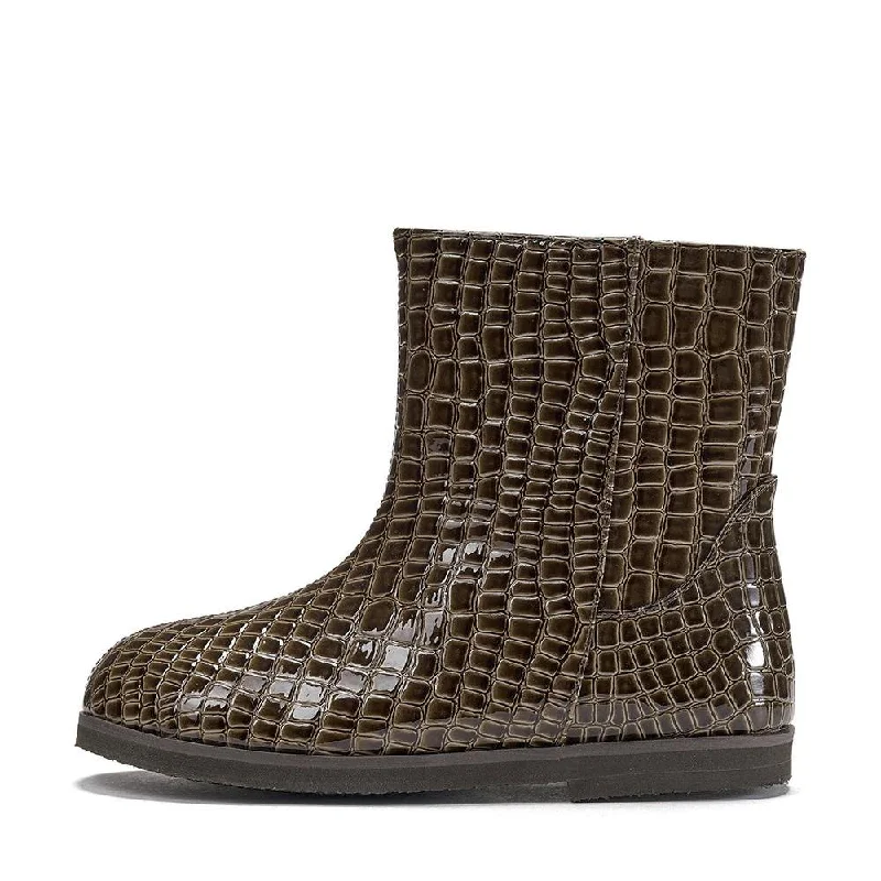 Boots with rubber sole-Filippa PU 2.0 Brown