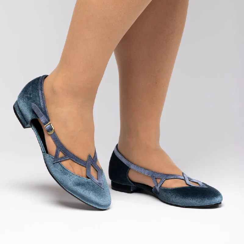 Flats near universities-PRE-ORDER Mildred Vintage Flats (Twilight Blue)