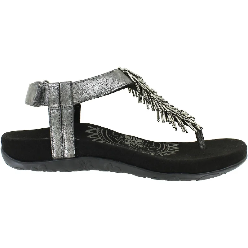 Women's Aetrex Portia Black (Pewter) Synthetic