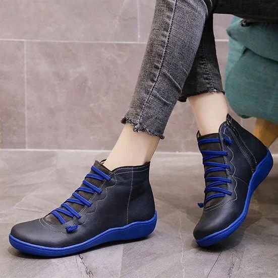 Boots for fast escapes-Women Orthopedic Boots Leather Waterproof Vintage Keep Warm