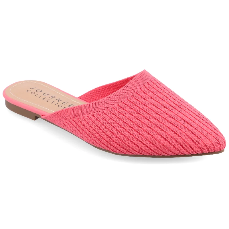 Flats near running tracks-Journee Collection Women's Aniee Mule Flats