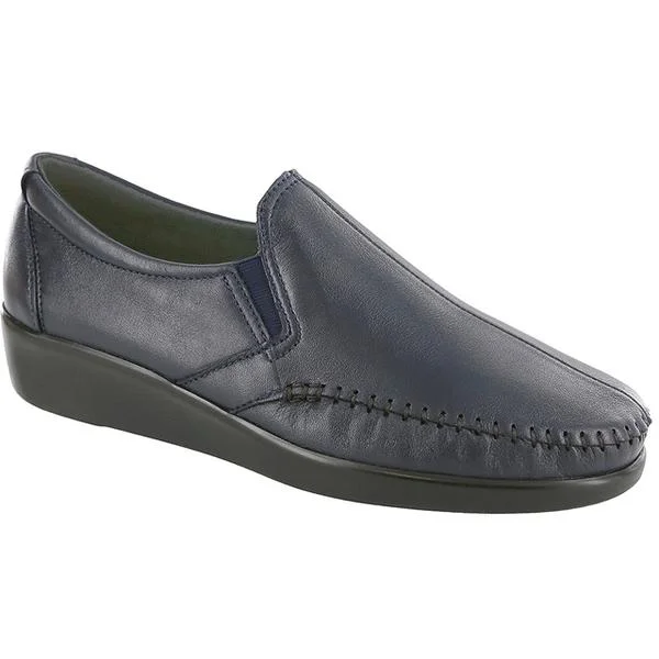 Loafers for trendy comfort-SAS Dream Loafer Navy Leather (Women's)