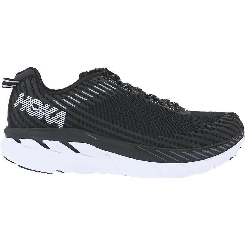 Athletic Shoes for Gym UseMen's Hoka One One Clifton 5 Black/White Mesh