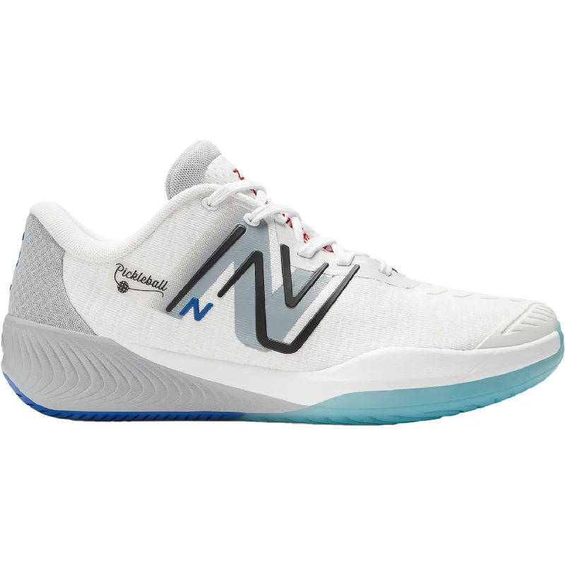 Athletic Shoes with Non-Slip SolesMen's New Balance FuelCell MCH996PB White/Grey/Team Royal - Pickleball/Court Mesh