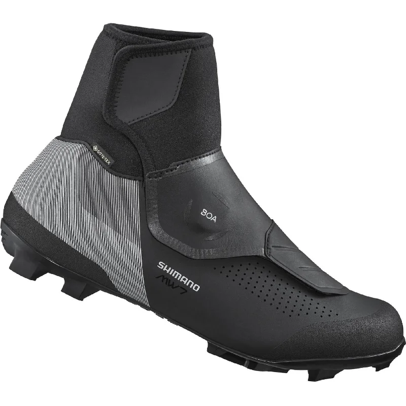 Boots with open soles-Shimano MW702 GORE-TEX Mens MTB Cycling Boots - Black