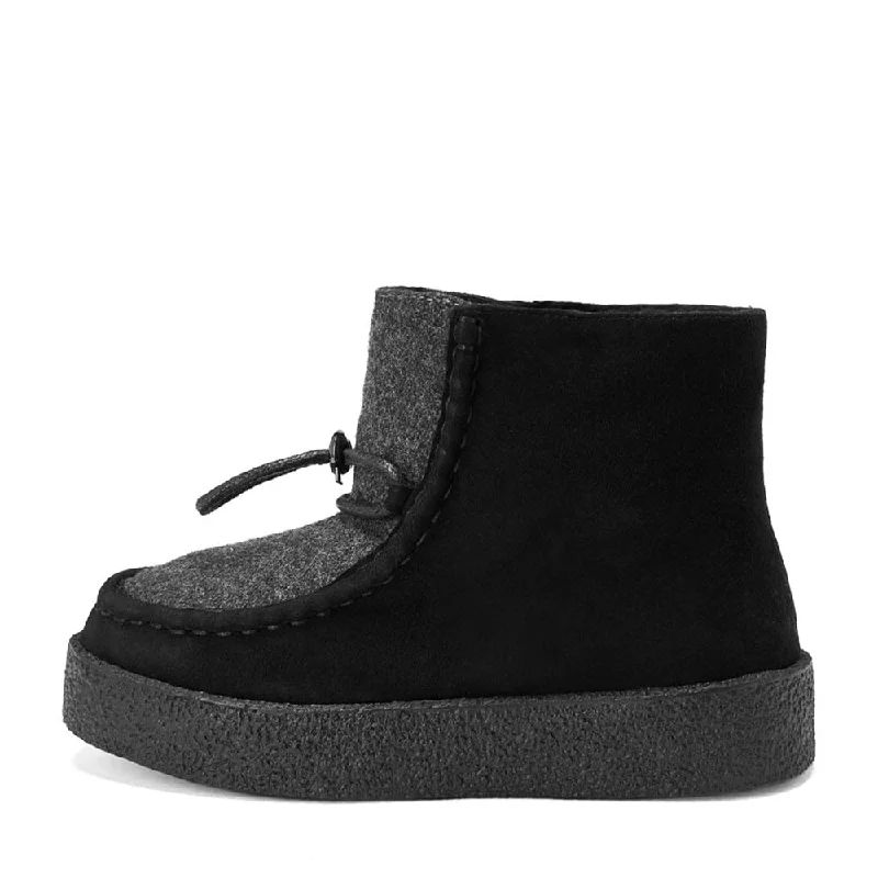 Boots near band venues-Aspen Wool Black/Dark Grey