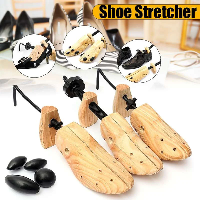 Flats with dim lighting-BSAID  Unisex 1pcs Shoe Stretcher Wooden Shoes Tree Shaper Rack,Wood Adjustable Flats Pumps Boots Expander Trees Size S/M/L