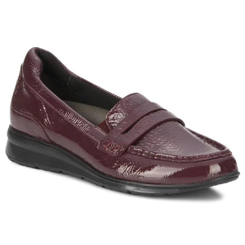 Loafers with cool fit-Ros Hommerson Dannon Berry Crinkle Patent Leather Loafer (Women's)